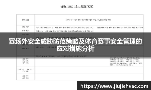 赛场外安全威胁防范策略及体育赛事安全管理的应对措施分析